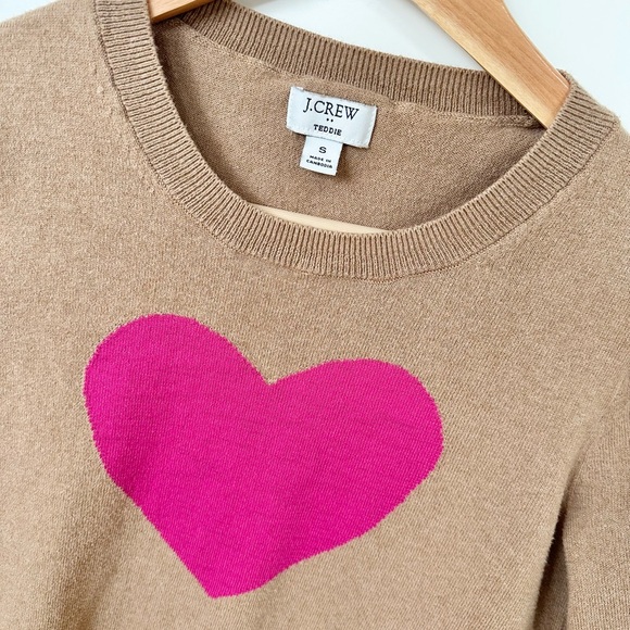 Tan Sweater with Pink Heart 💗 - Picture 2 of 2